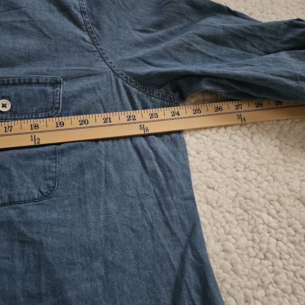 Ridgecut Women's Long Sleeve Denim Popover, Medium Wash, Size 2X/XL - Picture 4 of 7